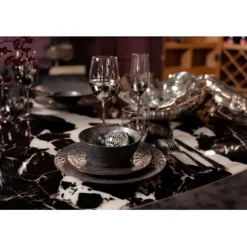 KARE Design Accessoires>Assiette Cosmos noir Ø21cm