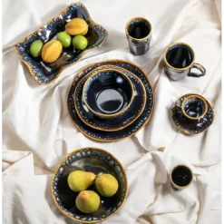 KARE Design Accessoires>Assiette Lio bleu nuit Ø20cm