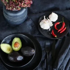 KARE Design Accessoires>Assiette Organic noire Ø20cm