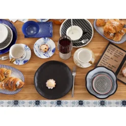 KARE Design Accessoires>Assiette Organic noire Ø26cm