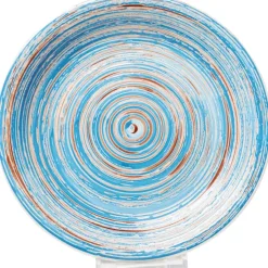 KARE Design Accessoires>Assiette Swirl bleu Ø27cm