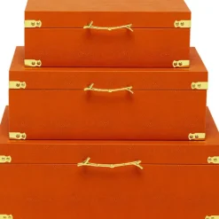 KARE Design Accessoires>Boîte Noah orange (3/Set)