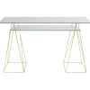 KARE Design Meubles>Bureau Polar laiton-verre trempé 8mm