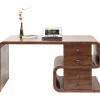 KARE Design Meubles>Bureau Soft Snake noyer 150x70cm