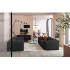 KARE Design Meubles>Canapé Cubetto 3-places gris foncé 220cm
