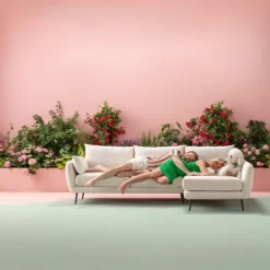 KARE Design Meubles>Canapé d angle Amalfi gauche crème 275cm
