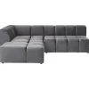 KARE Design Meubles>Canapé d angle Belami Velvet gris gauche