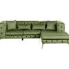 KARE Design Meubles>Canapé d angle Bellissima velours vert droite