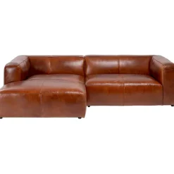 KARE Design Meubles>Canapé d angle Cubetto cuir marron 170x270cm