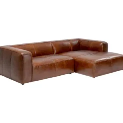 KARE Design Meubles>Canapé d angle Cubetto cuir marron 270x170cm