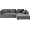 KARE Design Meubles>Canapé d angle Gianni velours gris droite  270x167