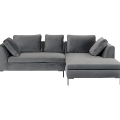 KARE Design Meubles>Canapé d angle Gianni velours gris droite 270x167