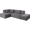 KARE Design Meubles>Canapé d angle Infinity Ottomane Cord gris gauche