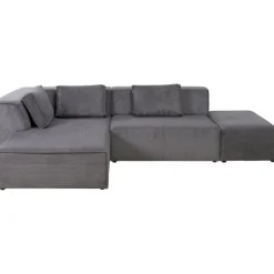 KARE Design Meubles>Canapé d angle Infinity Ottomane Cord gris gauche