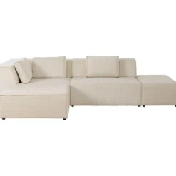 KARE Design Meubles>Canapé d angle Infinity Ottomane Cord crème gauche