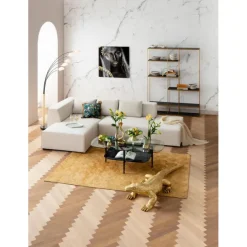 KARE Design Meubles>Canapé d angle Infinity Ottomane crème gauche