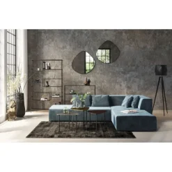 KARE Design Meubles>Canapé d angle Infinity velours ocean droite