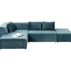 KARE Design Meubles>Canapé d angle Infinity velours ocean gauche