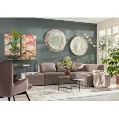 KARE Design Meubles>Canapé d angle Infinity Velvet Taupe Droite