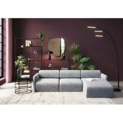 KARE Design Meubles>Canapé d angle Lucca gris droite 255cm