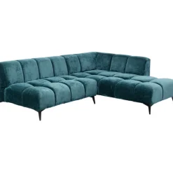 KARE Design Meubles>Canapé d angle Nia vert foncé droite 250cm