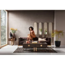 KARE Design Meubles>Canapé Loft 3-places marron