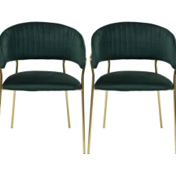 KARE Design Meubles>Chaise a. acc. Belle Velvet vert (2/set)