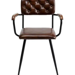 KARE Design Meubles>Chaise a. acc. Salsa.cuir marron