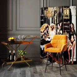 KARE Design Meubles>Chaise bar Bristol jaune 69cm