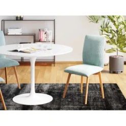 KARE Design Meubles>Chaise Lara velours cotelé bleu