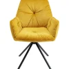 KARE Design Meubles>Chaise pivotante a. acc. Mila.jaune