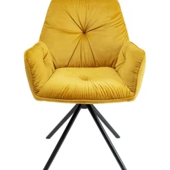 KARE Design Meubles>Chaise pivotante a. acc. Mila.jaune