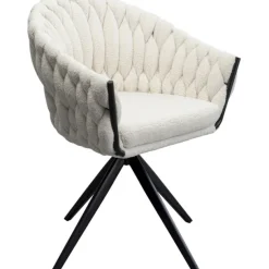 KARE Design Meubles>Chaise pivotante Knot bouclé