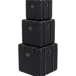 KARE Design Meubles>Coffre Voyage noir (3/parts)