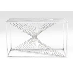 KARE Design Meubles>Console Laser argenté - verre clair 120x40