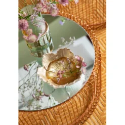 KARE Design Accessoires>Coupe décorative Flower Bloom crème-doré Ø20cm