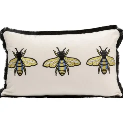 KARE Design Accessoires>Coussin Bees blanc 50x30cm