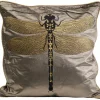 KARE Design Accessoires>Coussin Glitter Dragenfly marron 40x40cm