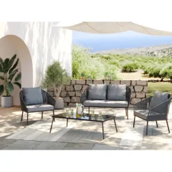 KARE Design Meubles>Ensemble de sièges Elba gris Quattro Outd. (4/part