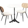 KARE Design Meubles>Ensemble table/chaises Bistro Rosalie crème (3/par
