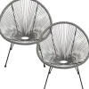KARE Design Meubles>Fauteuil Acapulco gris (set de 2)
