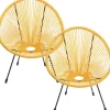 KARE Design Meubles>Fauteuil Acapulco jaune (set de 2)