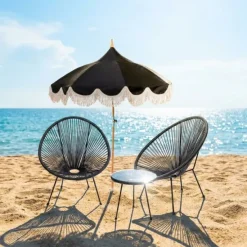 KARE Design Meubles>Fauteuil Acapulco Mono noir (set de 2)