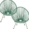 KARE Design Meubles>Fauteuil Acapulco Mono vert (set de 2)