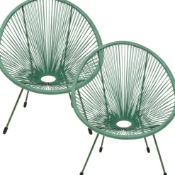 KARE Design Meubles>Fauteuil Acapulco Mono vert (set de 2)