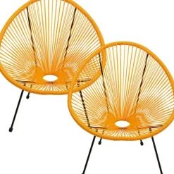 KARE Design Meubles>Fauteuil Acapulco orange (set de 2)
