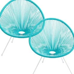 KARE Design Meubles>Fauteuil Acapulco turquoise (set de 2)
