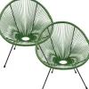 KARE Design Meubles>Fauteuil Acapulco vert (set de 2)