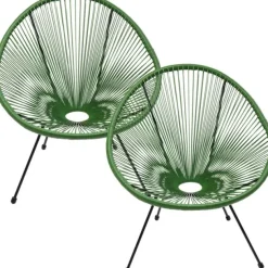 KARE Design Meubles>Fauteuil Acapulco vert (set de 2)
