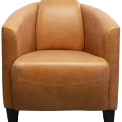 KARE Design Meubles>Fauteuil Cigar Lounge cuir  marron clair